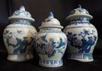3 Chinese gemberpotten - Handbeschilderd Porselein - Vogels, Ophalen of Verzenden