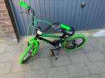 10 inch crossfiets met groene banden en zwart frame, Ophalen, Gebruikt, Staal