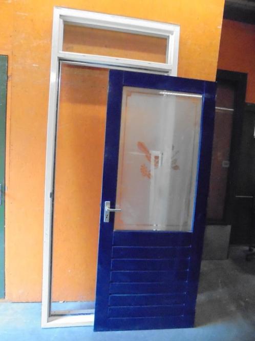 Buitendeur met dubbelglas en met kozijn (nr. AA175A), Doe-het-zelf en Verbouw, Deuren en Horren, Zo goed als nieuw, Buitendeur