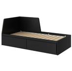 Flekke bed ikea bedbank donkerbruin/zwart, Ophalen, Eenpersoons, Zwart, 80 cm