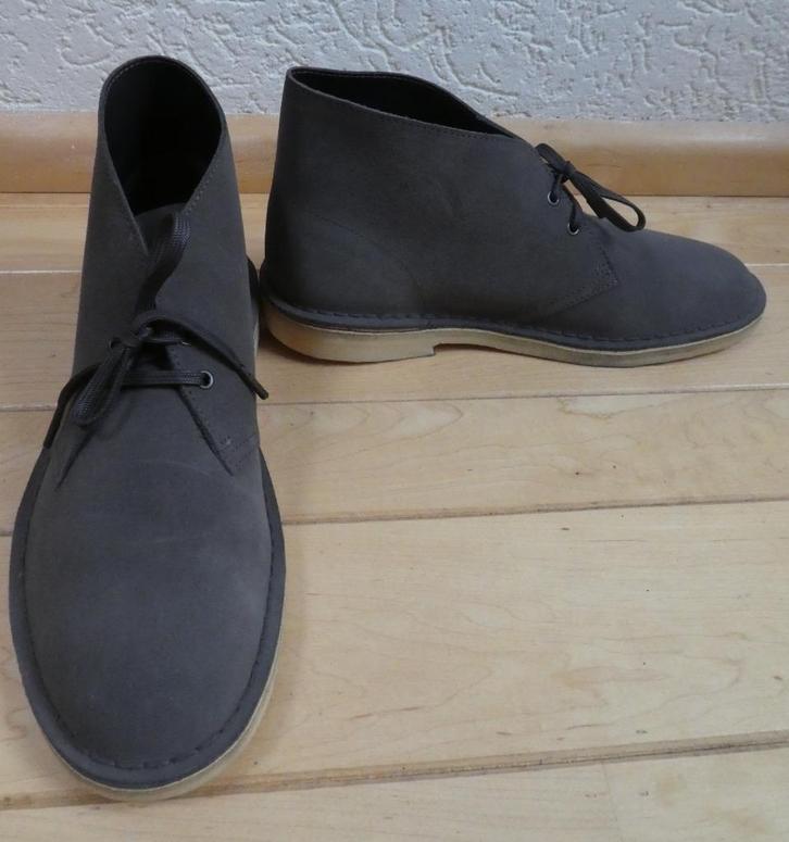 Clarks heren Desert Boots maat 44 1/2 grijs suède enkellaars, Kleding | Heren, Schoenen, Zo goed als nieuw, Boots, Overige kleuren