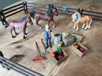 Schleich weide met 4 paarden, Ophalen of Verzenden, Zo goed als nieuw