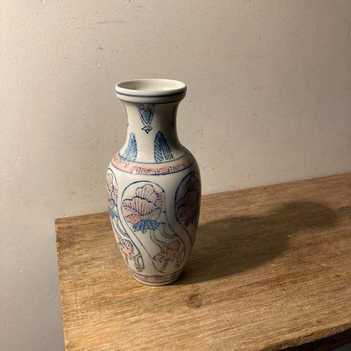 Vintage Chinees Vaasje met Bloemen, Antiek en Kunst, Curiosa en Brocante, Ophalen of Verzenden