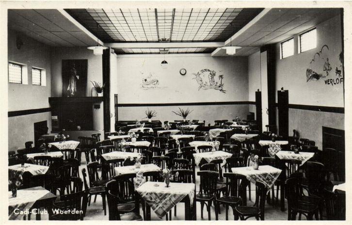 Cadi-Club. Woerden - interieur - ongelopen, Verzamelen, Ansichtkaarten | Nederland, Ongelopen, Utrecht, Voor 1920, Ophalen of Verzenden