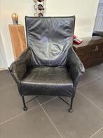 Montis Charly stoel zwart leer, Huis en Inrichting, Ophalen, Gebruikt, Minder dan 75 cm, Design