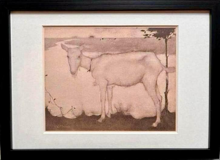 Jan Mankes 1889-1920 / Heliogravure Geit bij het Meer 1923, Antiek en Kunst, Kunst | Etsen en Gravures, Ophalen of Verzenden