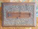 Mooie antieke Engelse sigarettenhouder van hout 11,4 cm.