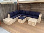 Lounge hoekbank van steigerhout GRATIS BEZORGD, Nieuw