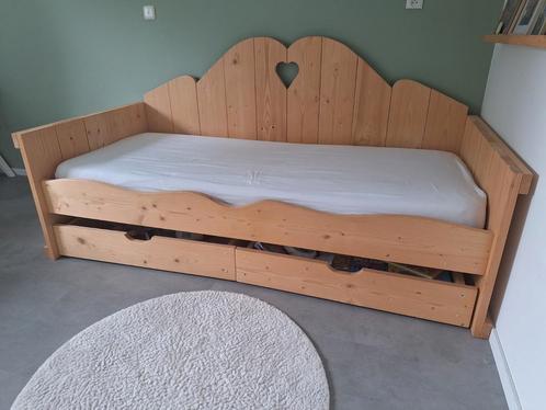 Meisjesbed Isabelle, Rockwood, Kinderen en Baby's, Kinderkamer | Bedden, Gebruikt, 180 cm of meer, 85 tot 100 cm, Lattenbodem