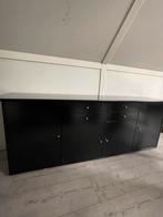 Zwarte opberg  Tv Kast / Dressoir, Huis en Inrichting, Kasten | Dressoirs, Ophalen, Overige materialen, 150 tot 200 cm, Met lade(s)