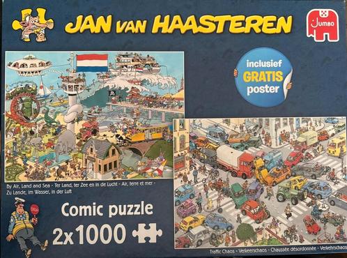 Jan van Haasteren 2 in 1 Ter land Ter Zee/Verkeerschaos, Hobby en Vrije tijd, Denksport en Puzzels, Zo goed als nieuw, Ophalen of Verzenden