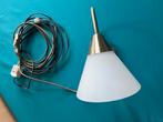 Vintage Hanglamp met Glazen Kap, Ophalen of Verzenden, Gebruikt, Glas