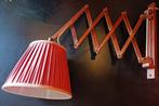 Vintage Houten Schaarlamp / Harmonicalamp / Jaren 50 / 60, Huis en Inrichting, Ophalen of Verzenden, Hout, Wandlamp / Vintage / Schaarlamp / Harmonicalamp