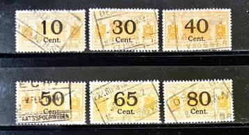 Serie spoorwegzegels Nederlandsche Spoorwegen 1931-1934 beschikbaar voor biedingen