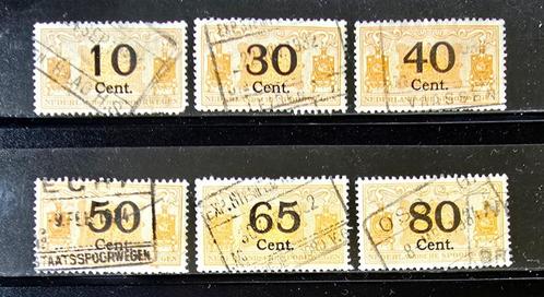 Serie spoorwegzegels Nederlandsche Spoorwegen 1931-1934, Postzegels en Munten, Postzegels | Nederland, Gestempeld, T/m 1940, Ophalen of Verzenden