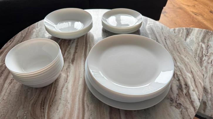 IKEA Borden Set OFTAST, Huis en Inrichting, Keuken | Servies, Zo goed als nieuw, Bord(en), Effen, Glas, Ophalen