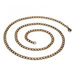60cm x 4,5mm Unisex Verguld RVS Cubaanse Schakelsketting, Overige materialen, Birgitta-Gracht 33, 6465 EL Kerkrade, Nederland