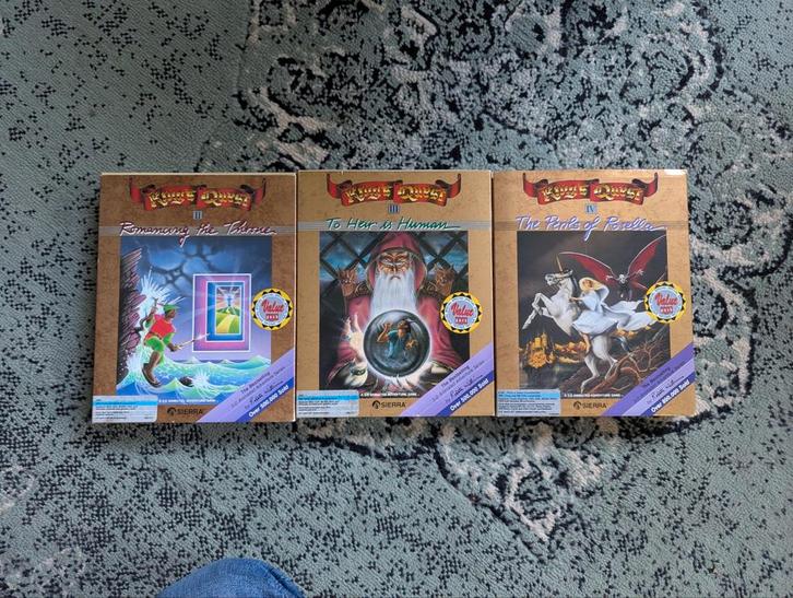 King's Quest  III & IV - big box PC game CIB., Spelcomputers en Games, Games | Pc, Zo goed als nieuw, Avontuur en Actie, 1 speler