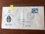 141 ned FDC 1952, Postzegels en Munten, Brieven en Enveloppen | Nederland, Ophalen of Verzenden, Envelop
