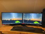 2x iiyama 27" 144Hz monitoren + dual arm, Iiyama G-master, Ingebouwde speakers, 101 t/m 150 Hz, Zo goed als nieuw