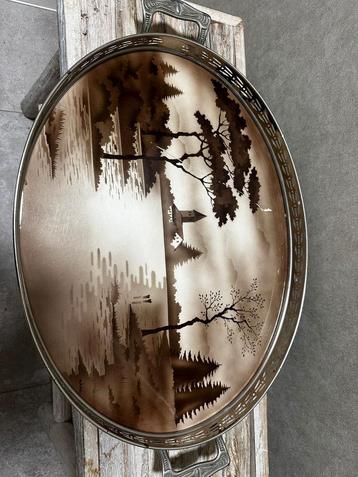 Vintage Verchroomd Dienblad  beschikbaar voor biedingen