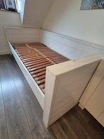 Bedbank Robin White tienerkamer met verstelbare lattenbodem, Ophalen, Verstelbaar, 90 cm, Eenpersoons