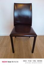 leren eetkamerstoel aubergine (paars), Huis en Inrichting, Stoelen, Ophalen, Overige kleuren, Stoer, industrieel, strak design