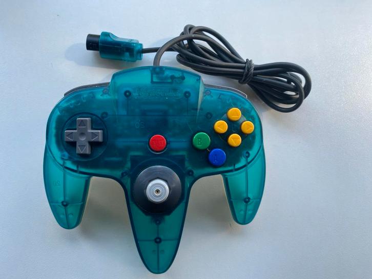 3x Nintendo 64 Controller - Turquoise 20 per stuk, Spelcomputers en Games, Spelcomputers | Nintendo Consoles | Accessoires, Gebruikt