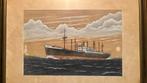 Scheeps prent HAL schilderij, Antiek en Kunst, Ophalen of Verzenden