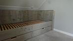 Bedbanken grey wash steigerhout NU € 295,00, Ophalen of Verzenden, Nieuw, Steigerhout