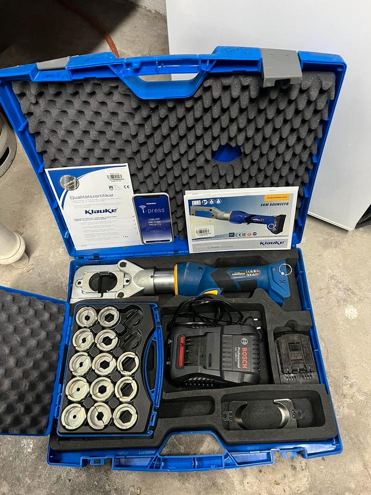 Klauke EKM60UNVCFB Kabelschoen Perstang / Persmachine Schaar, Doe-het-zelf en Verbouw, Gereedschap | Handgereedschap, Zo goed als nieuw