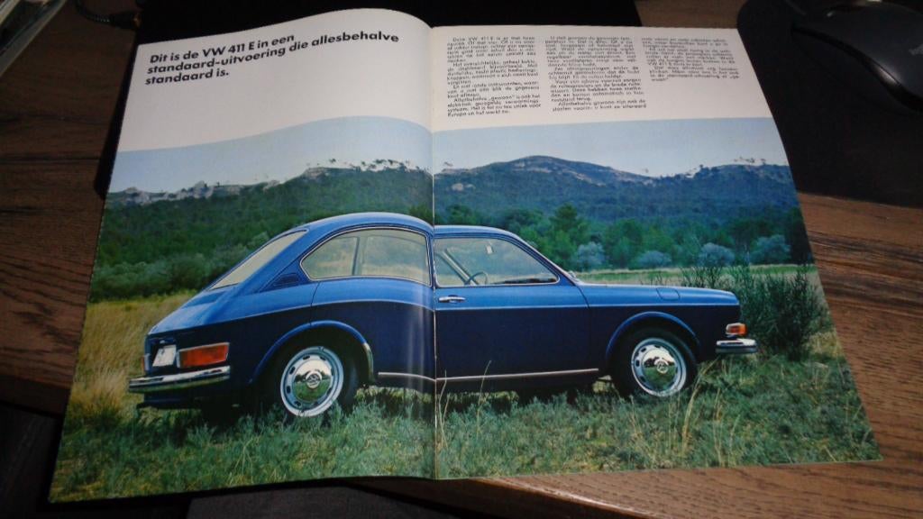Folder  DE  VW  411E  ,  12-1970, Verzenden, Zo goed als nieuw, Volkswagen