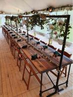 Industriele horeca tafels recycle hout, vintage tafel.  761, Huis en Inrichting, Tafels | Kaptafels, 50 tot 100 cm, Nieuw, Minder dan 100 cm