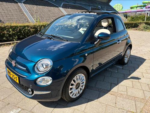 Fiat 500 1.0 70pk Hybrid 2020 Blauw Schuifdak, Auto's, Fiat, Bedrijf, ABS, Airbags, Airconditioning, Android Auto, Apple Carplay