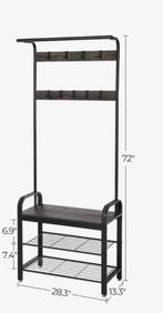 Garderoberek zwart, Ophalen, Zo goed als nieuw, Metaal, Staande kapstok