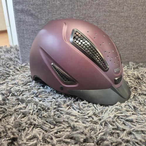 Uvex Perfexxion II Grace Burgundy maat M-L (57 tot 59), Dieren en Toebehoren, Paardrijkleding, Zo goed als nieuw, Cap, Dressuur