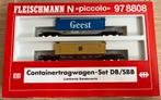 Fleischmann 978808 Containertragwagen Set DB/SBB, Nieuw, Fleischmann, Ophalen of Verzenden, Gelijkstroom