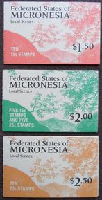 3 Postzegelboekjes Micronesia – serie local scenes, Ophalen of Verzenden, Postfris