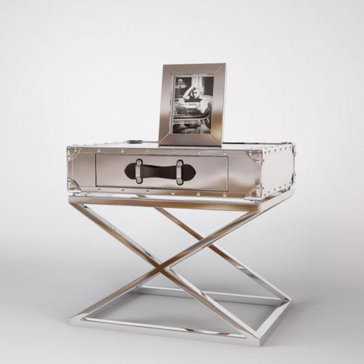 2x Eichholtz LUXE bijzettafel nachtkastje Barclay tafeltje, Huis en Inrichting, Slaapkamer | Nachtkastjes, Gebruikt, 55 tot 70 cm