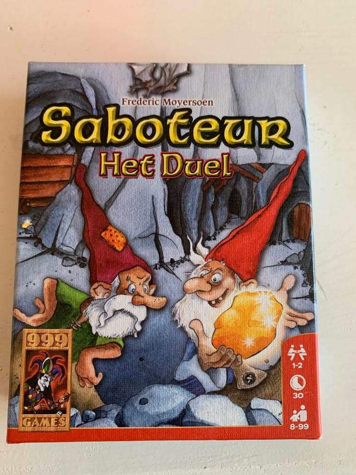 Saboteur Het Duel - Bordspel, Hobby en Vrije tijd, Gezelschapsspellen | Kaartspellen, Gebruikt, Een of twee spelers, Ophalen of Verzenden