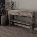 ~Stoer Sober Landelijk Houten Sidetable/Wandtafel~, Huis en Inrichting, Ophalen of Verzenden, Zo goed als nieuw