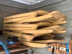 4x inklapbare plastic tuinstoelen, Ophalen, Gebruikt