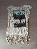 Leuk slierten shirt, Maat 38/40 (M), Wit, Ophalen of Verzenden, Zo goed als nieuw