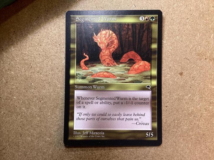 1x Segmented Wurm (Excellent), Hobby en Vrije tijd, Verzamelkaartspellen | Magic the Gathering, Zo goed als nieuw, Losse kaart