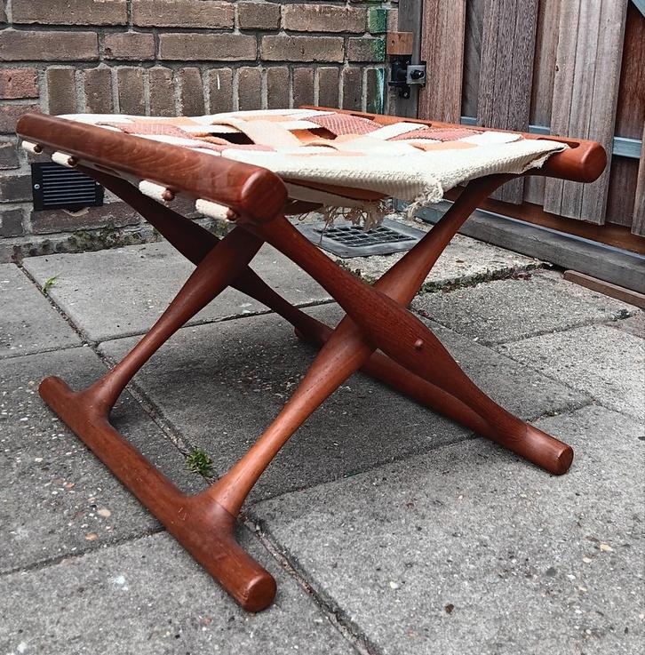 Poul Hundevad Retro Vintage Mid-Century Guilhoj vouwstoel, Antiek en Kunst, Antiek | Meubels | Stoelen en Banken, Ophalen