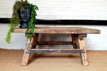 Vintage | Industriële | Salontafel | Bijzettafel| Tuin Tafel