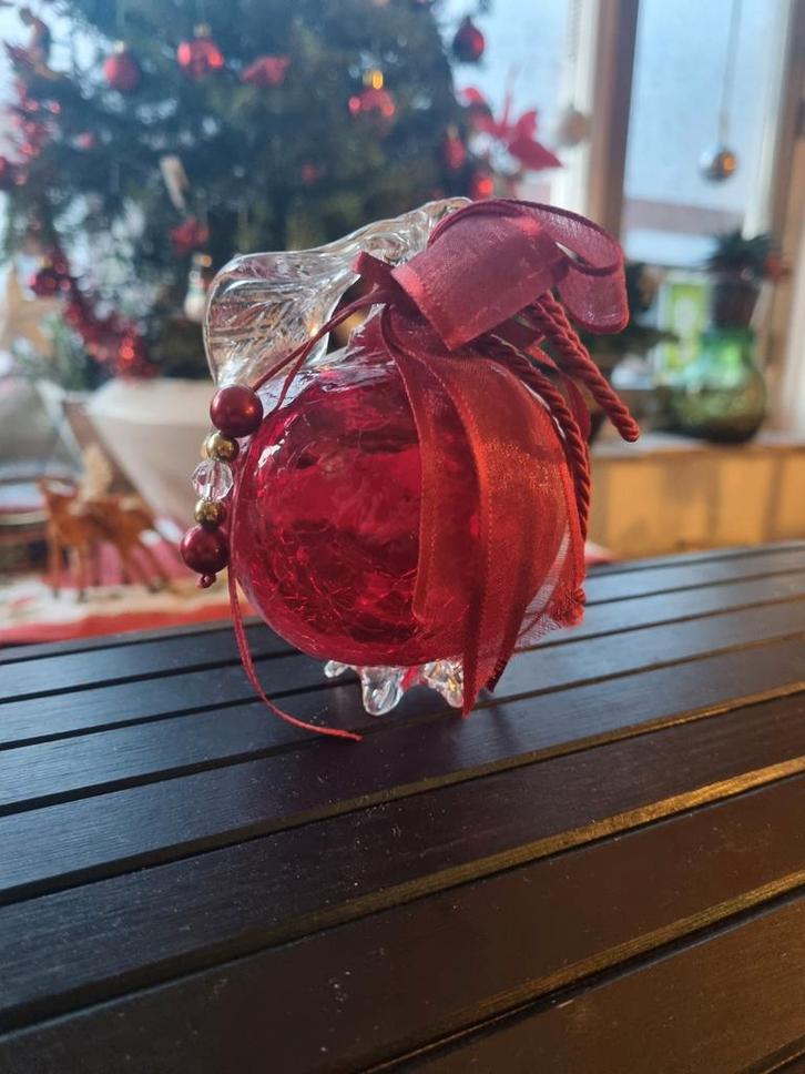 Glazen Granaatappel Ornament - 12 cm, Antiek en Kunst, Antiek | Glas en Kristal, Ophalen of Verzenden