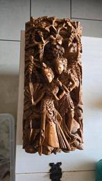 Houten Wandpaneel Bali Dansers, Antiek en Kunst, Kunst | Beelden en Houtsnijwerken, Ophalen