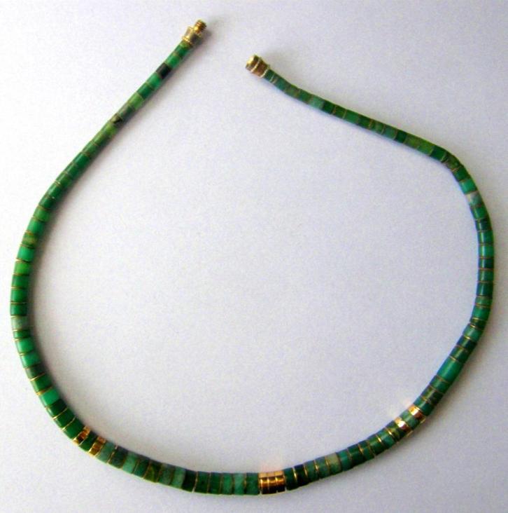 Prachtige Unieke handgemaakte vintage jade ketting collier, Sieraden, Tassen en Uiterlijk, Antieke sieraden, Ketting, Met edelsteen