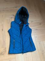 Blauw gewatteerd bodywarmer met capuchon, Kleding | Dames, Bodywarmers, Ophalen of Verzenden, Zo goed als nieuw, Maat 36 (S), Blauw